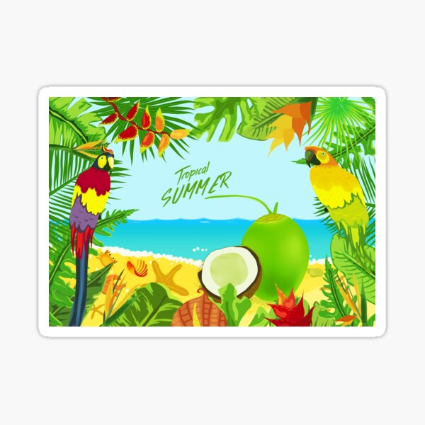 Tropical Summer Sticker