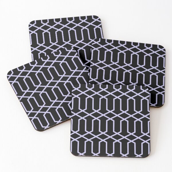 Item preview, Black and Purple Tessellation Line Pattern 10 Pairs DE 2022 Popular Color Violet Gems DE5940 designed and sold by ColorOfTheYears.