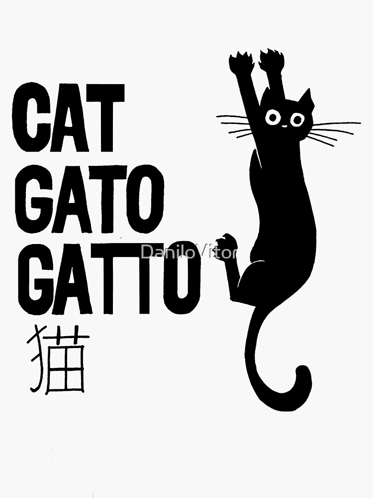 cat-in-different-languages-sticker-by-danilovitor-redbubble