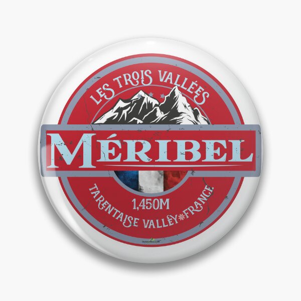 Item preview, Meribel Ski France Skiing Alps Sticker T-Shirt 02 designed and sold by OuterShellUK.