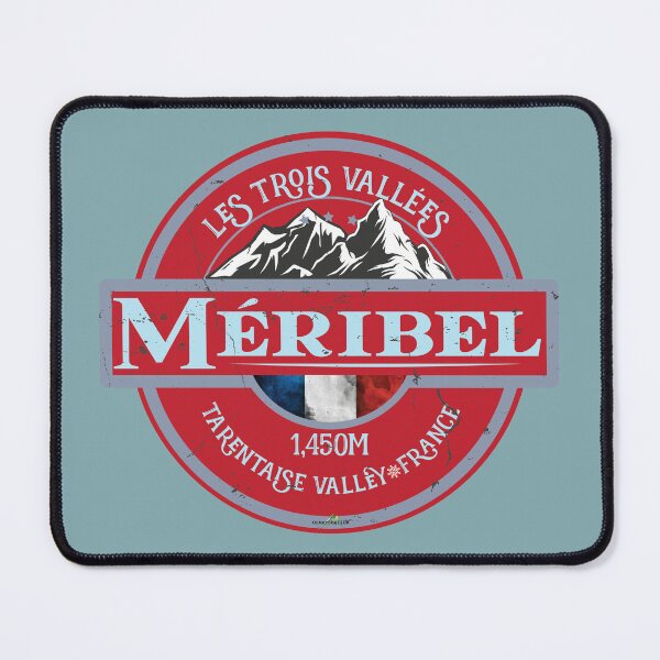 Item preview, Meribel Ski France Skiing Alps Sticker T-Shirt 02 designed and sold by OuterShellUK.