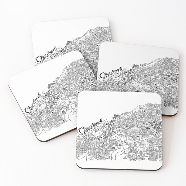 Item preview, Cleveland Ohio Map  designed and sold by fiberandgloss.