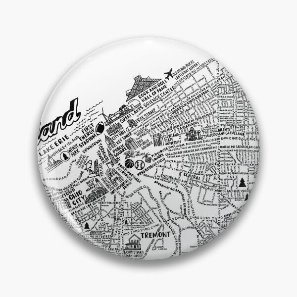 Item preview, Cleveland Ohio Map  designed and sold by fiberandgloss.