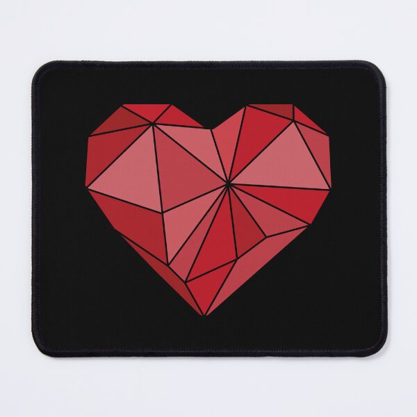 Item preview, Broken heart in pieces in red tones romantic cubist style designed and sold by Sock Garden.