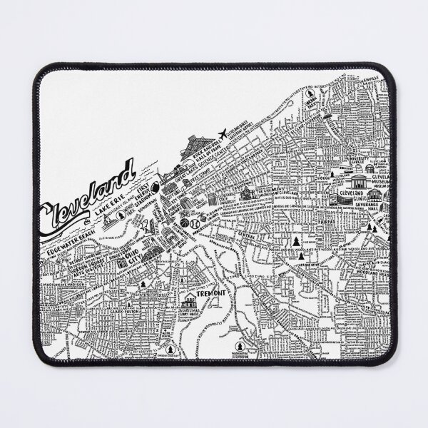 Item preview, Cleveland Ohio Map  designed and sold by fiberandgloss.