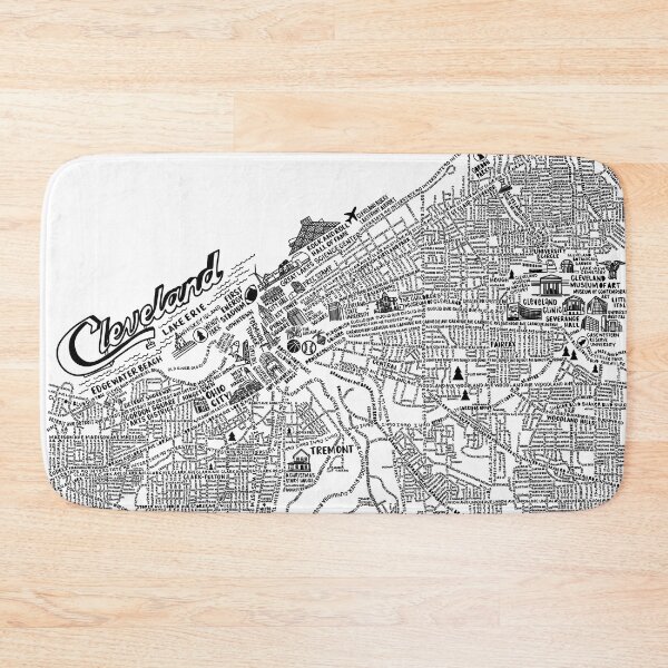 Item preview, Cleveland Ohio Map  designed and sold by fiberandgloss.