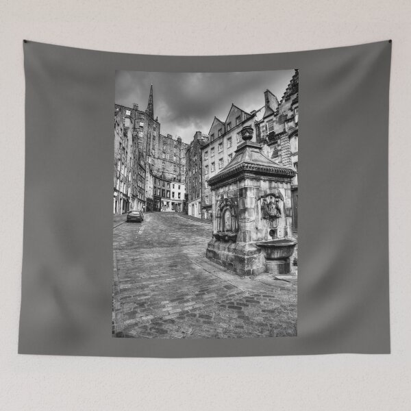 Item preview, Grassmarket, Victoria Street, Edinburgh, Scotland, Black And White designed and sold by Paul Thompson Photography.