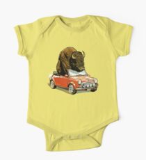 Bison in a Mini. One Piece - Short Sleeve