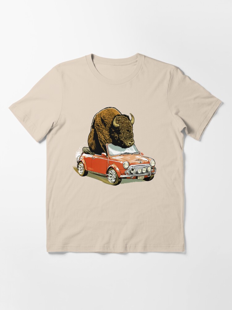 Alternate view of Bison in a Mini. Essential T-Shirt