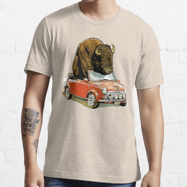 Bison in a Mini. Essential T-Shirt