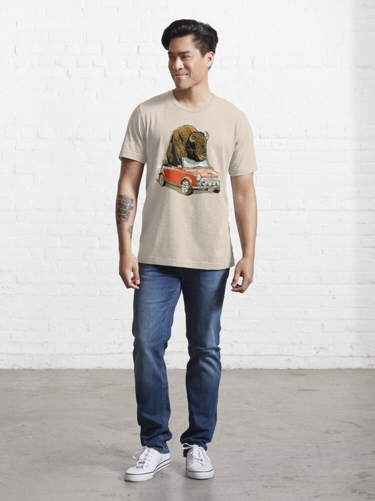 Alternate view of Bison in a Mini. Essential T-Shirt