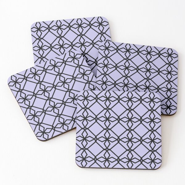Item preview, Black and Purple Tessellation Line Pattern 34 Pairs DE 2022 Popular Color Violet Gems DE5940 designed and sold by ColorOfTheYears.