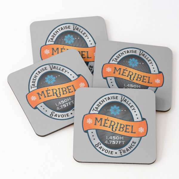 Item preview, Meribel Ski France Skiing Alps Sticker T-Shirt 03 designed and sold by OuterShellUK.