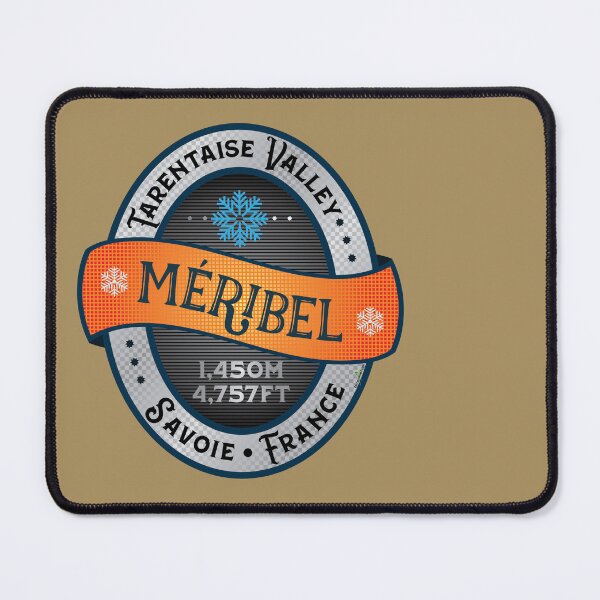 Item preview, Meribel Ski France Skiing Alps Sticker T-Shirt 03 designed and sold by OuterShellUK.