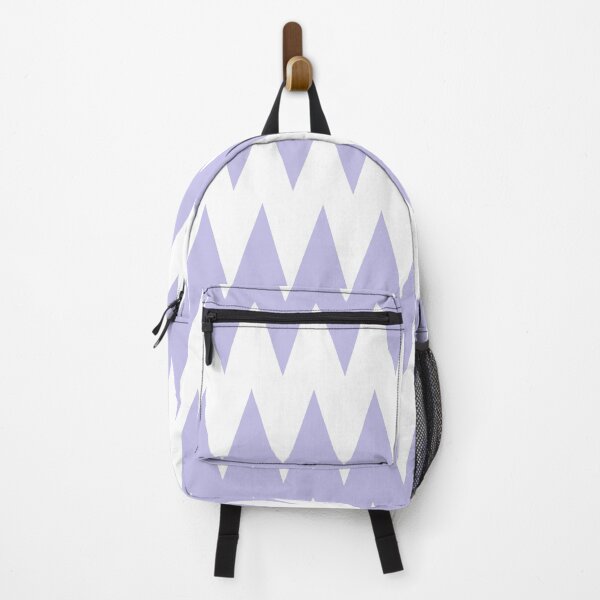 Item preview, White and Purple Zig Zag Horizontal Stripe Pattern Pairs DE 2022 Popular Color Violet Gems DE5940 designed and sold by ColorOfTheYears.