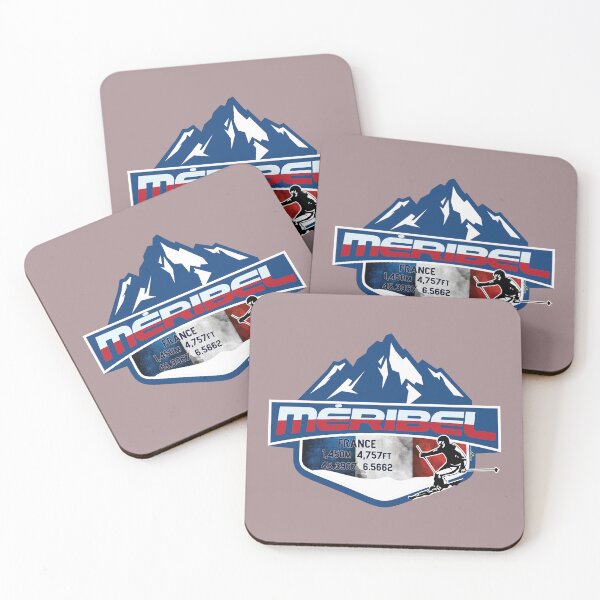 Item preview, Meribel Ski France Skiing Alps Sticker T-Shirt 04 designed and sold by OuterShellUK.