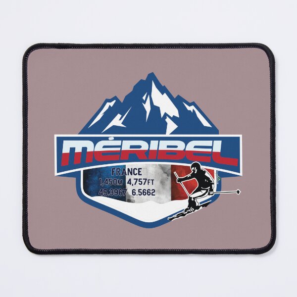 Item preview, Meribel Ski France Skiing Alps Sticker T-Shirt 04 designed and sold by OuterShellUK.