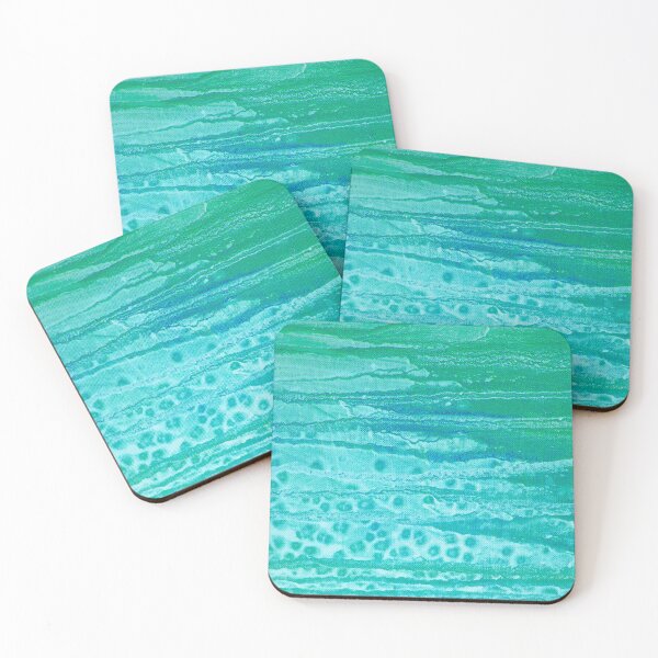 Item preview, Seafoam Green Turquoise Teal Abstract Ocean Art Painting  designed and sold by TessAndre.