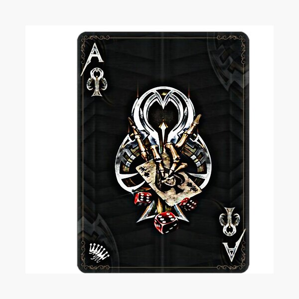 Impression photo « Dark Art Skull Ace of Spades Jeu de poker Cartes à