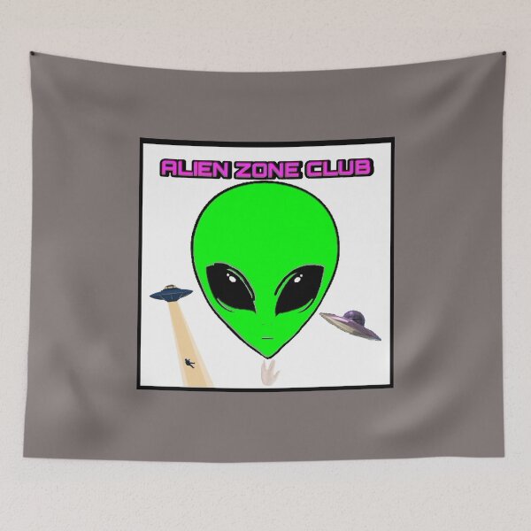 Item preview, ' ALIEN ZONE CLUB ' LOGO. designed and sold by Irena Vovk Rothschild's ONLINE SHOP.