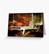 An Old Wheelbarrow, An Ancient House Greeting Card
