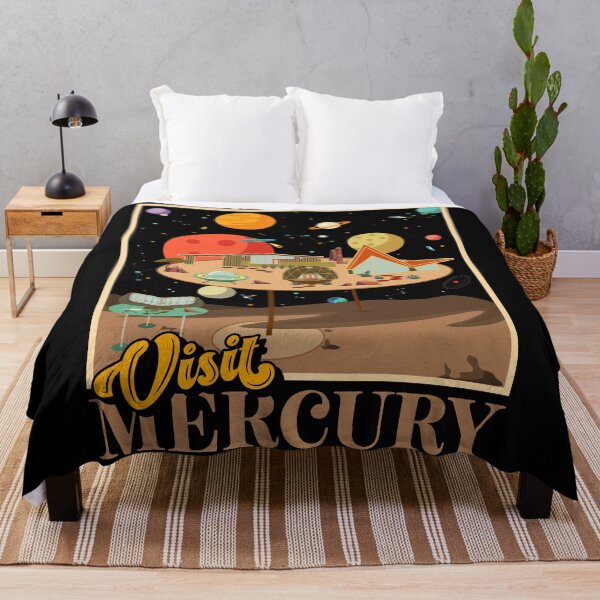Item preview, Retro Visit Planet Mercury Mid Century Style Space Travel designed and sold by ourkid.