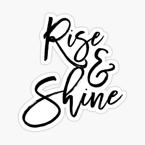 "Printable Poster Rise and Shine Art for Bedroom Guest Room Decor