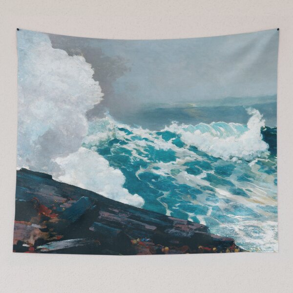 Item preview, Northeaster by Winslow Homer - ocean storm oil painting - fine art designed and sold by fowons.