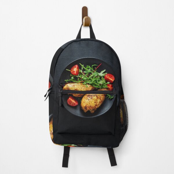 Item preview, Grilled chicken breast with vegetables — Food kitchen blackboard, photo art designed and sold by GreekTavern1979.
