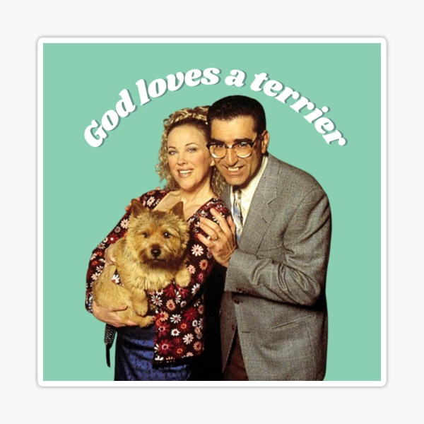 Best In Show - God Loves a Terrier Sticker for Sale by print-st0re