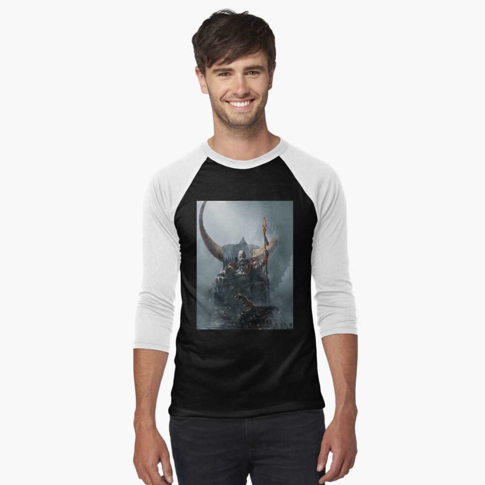 Aperçu de l'œuvre T-shirt baseball manches ¾ créée et vendue par FitnessShop96.