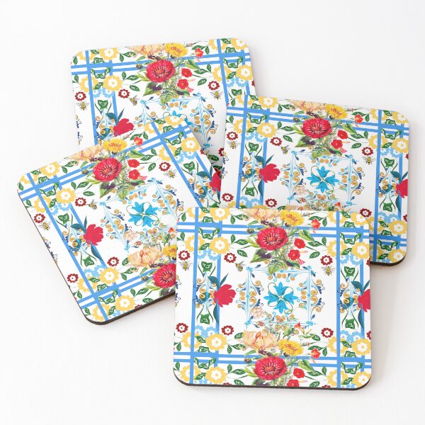Item preview, Italian,Sicilian art,majolica,tiles,Flowers designed and sold by MariaMarinova.