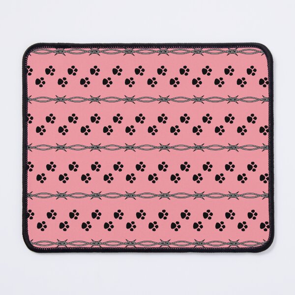 Item preview, Valentine's Day Black Paw Prints with Barbed Wire Remembrance Pink Pattern designed and sold by infinitygrafix.