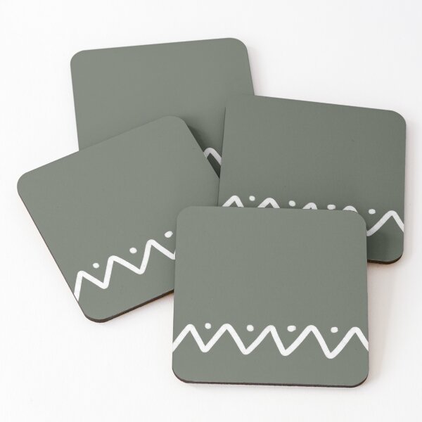 Item preview, Neutral Sage And Zigzag White Pattern designed and sold by ArtforDailyLife.