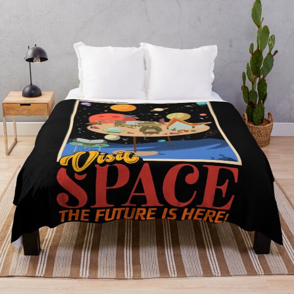 Item preview, Retro Visit Space Mid Century Style Future Space Travel designed and sold by ourkid.