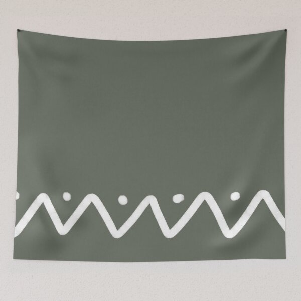 Item preview, Neutral Sage And Zigzag White Pattern designed and sold by ArtforDailyLife.