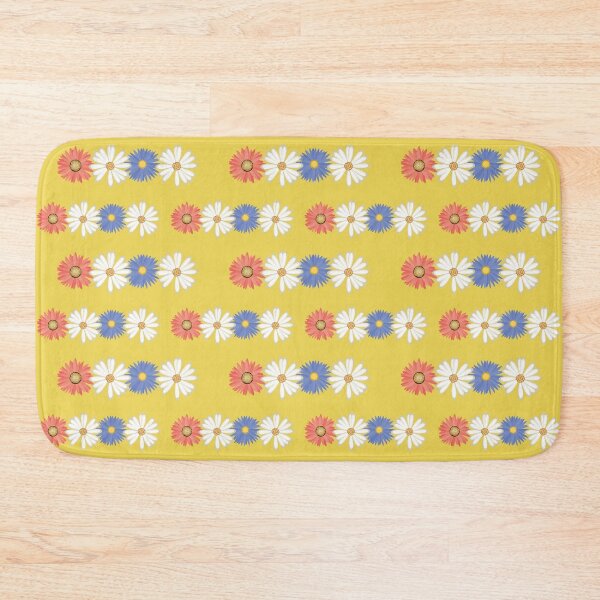 Item preview, Gerber Daisy Floral Striped Pattern on Yellow Background designed and sold by infinitygrafix.