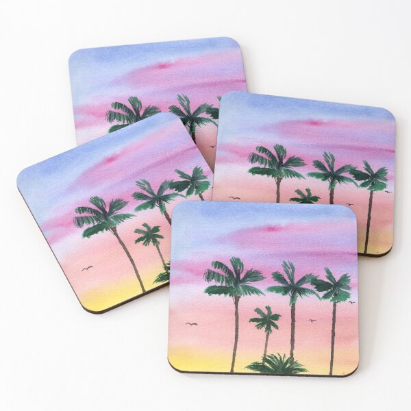 Item preview, Colorful Sunset with Palm Trees designed and sold by Sandra Connelly.