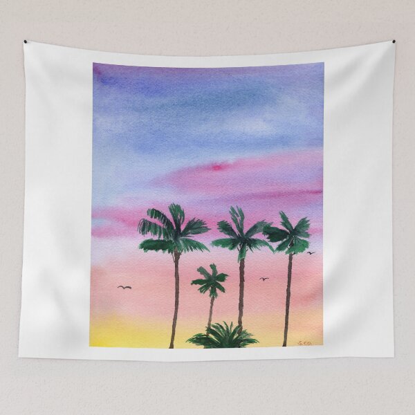 Item preview, Colorful Sunset with Palm Trees designed and sold by Sandra Connelly.