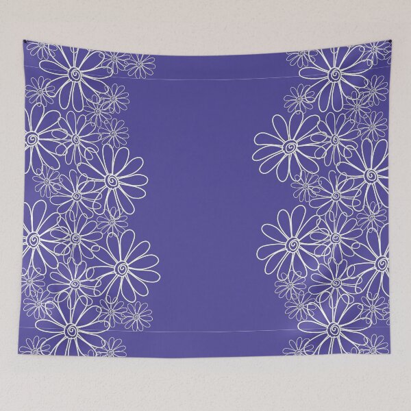 Item preview, White daisies as a border on purple designed and sold by Ninaeva.
