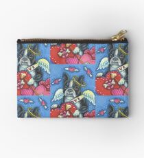 VALENTINES DAY BOSTON TERRIER CUPID Studio Pouch