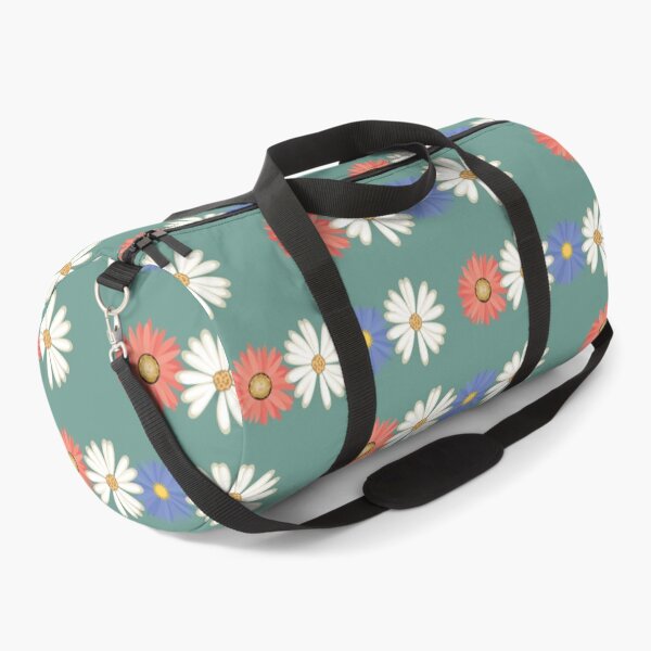 Item preview, Gerber Daisy Floral Striped Pattern on Sage Green Background designed and sold by infinitygrafix.