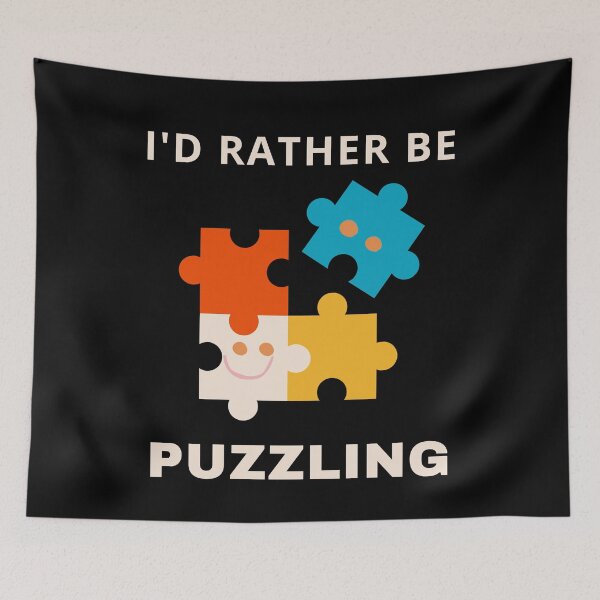 Item preview, I'd rather be puzzling- Puzzle lover Gift Valentine's Day designed and sold by BronikowskiART.