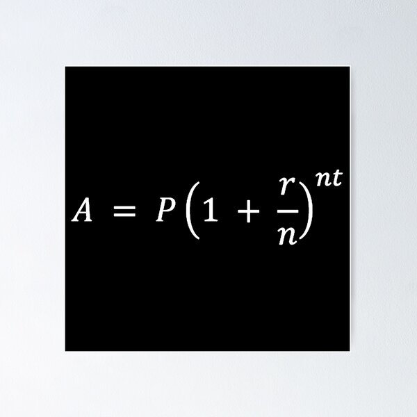 Item preview, Compound interest formula dark version designed and sold by NoetherSym.