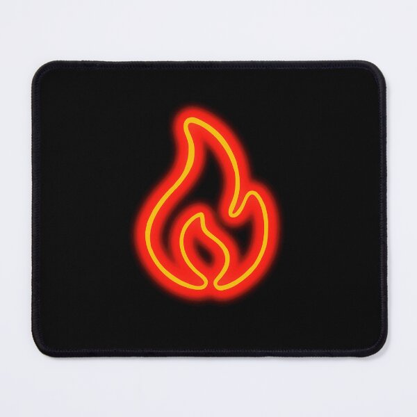 Item preview, flame neon emoji designed and sold by Hola Ilustra.