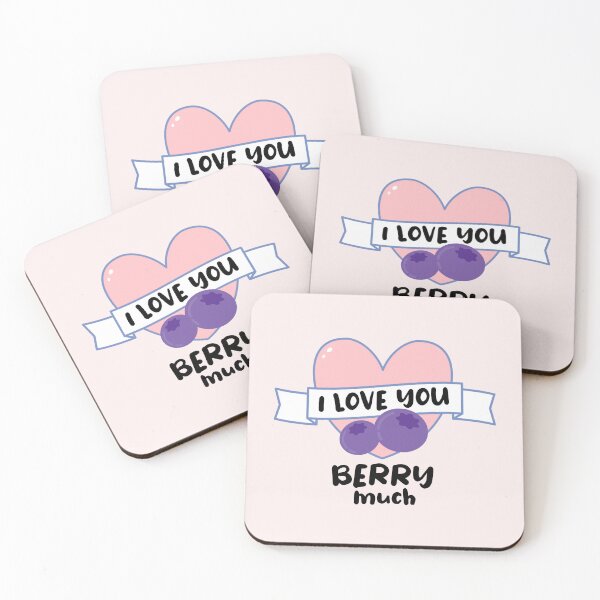 Item preview, I Love You BERRY Much Funny Gift for Valentine Lovers Blueberry  designed and sold by JooArtPrints  ★★★★★.