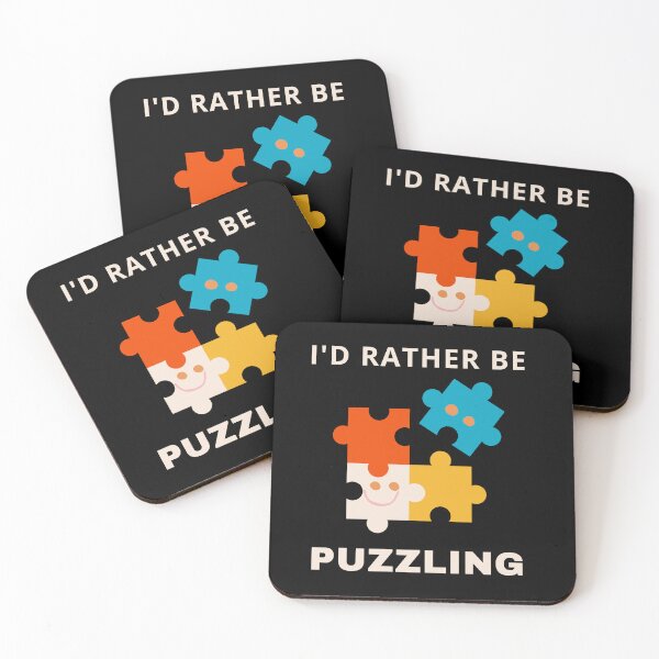 Item preview, I'd rather be puzzling- Puzzle lover Gift Valentine's Day designed and sold by BronikowskiART.