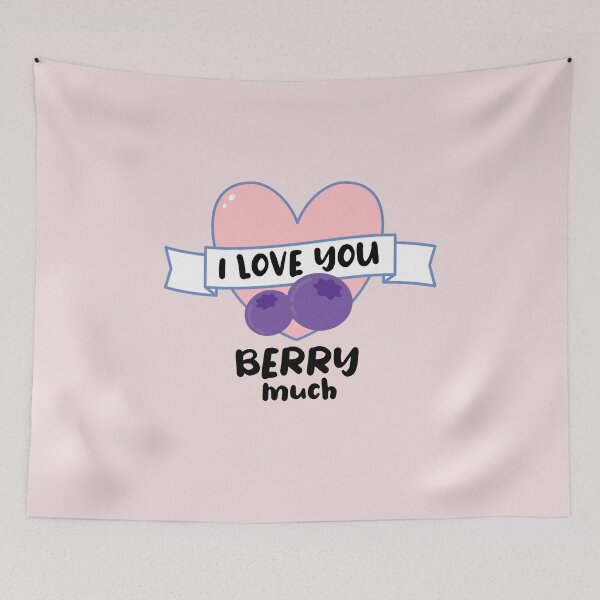 Item preview, I Love You BERRY Much Funny Gift for Valentine Lovers Blueberry  designed and sold by JooArtPrints  ★★★★★.