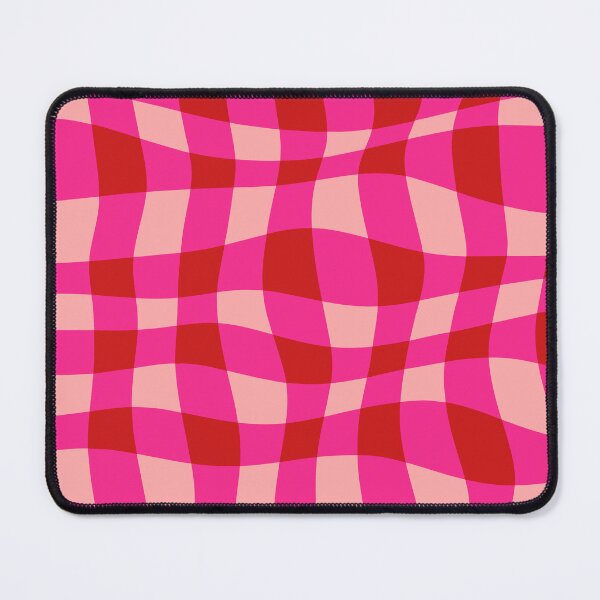 Item preview, Warped Checkered Gingham Pattern (pink/red) designed and sold by Design Minds Boutique.