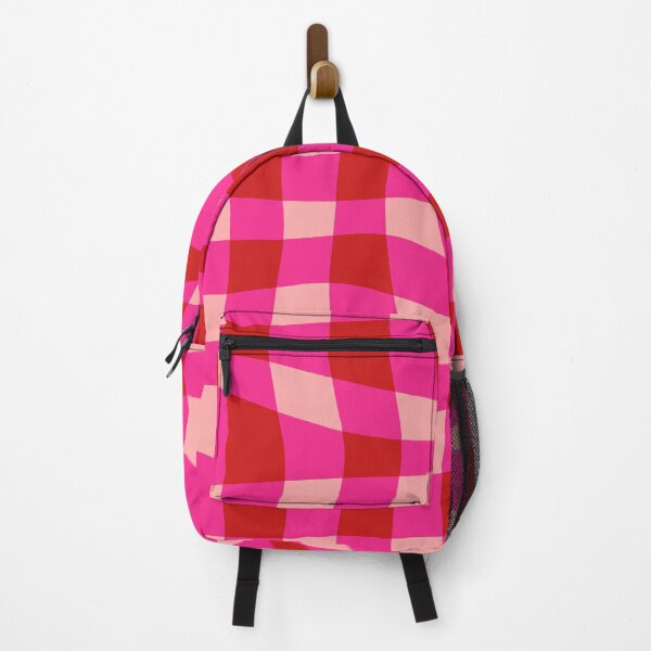 Item preview, Warped Checkered Gingham Pattern (pink/red) designed and sold by Design Minds Boutique.